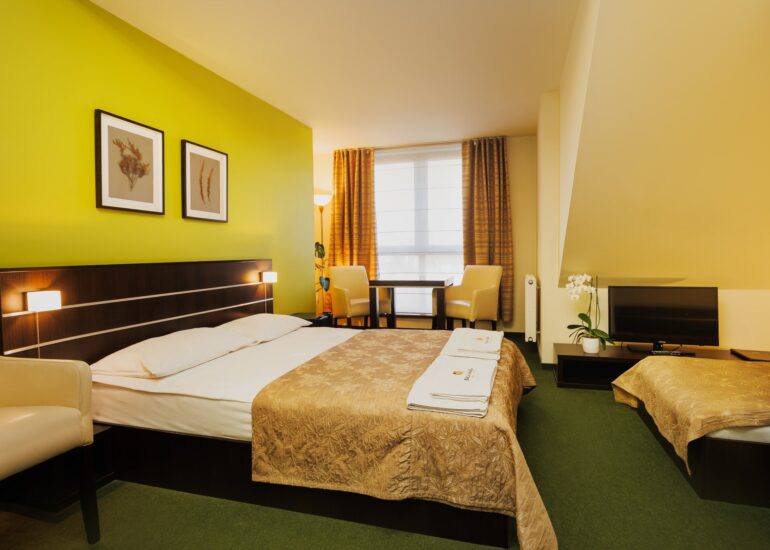 Pokój Deluxe z łóżkiem małżeńskim i pojedynczym